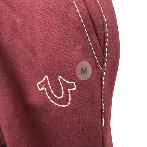 NWT True Religion Joey Mid Rise Big T Flare Sweat‎ Pants Red Women’s Size Medium - Picture 5 of 10